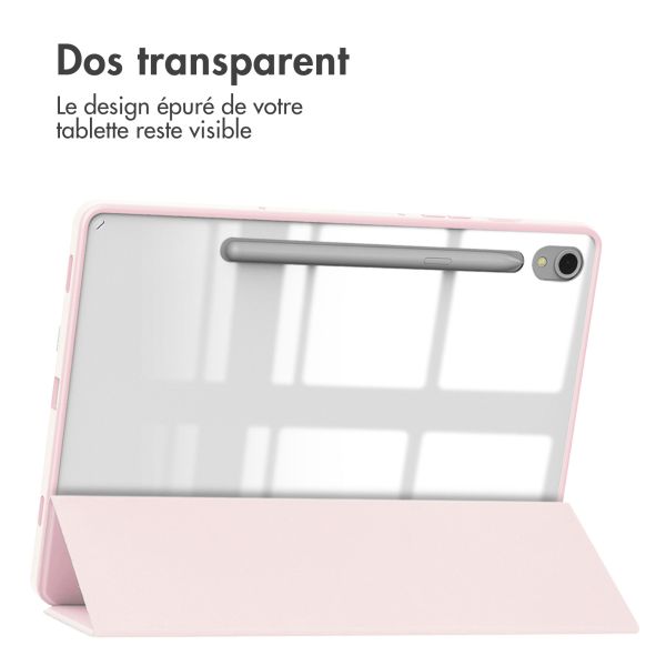 imoshion Coque tablette rigide Trifold Samsung Galaxy Tab S9 11.0 pouces - Rose