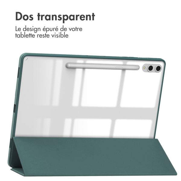 imoshion Coque tablette rigide Trifold Samsung Galaxy Tab S9 Plus 12.4 pouces - Vert