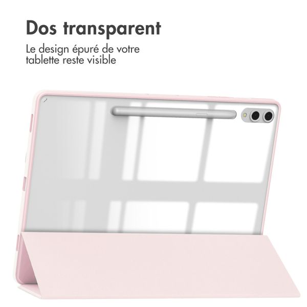 imoshion Coque tablette rigide Trifold Samsung Galaxy Tab S9 Plus 12.4 pouces - Rose