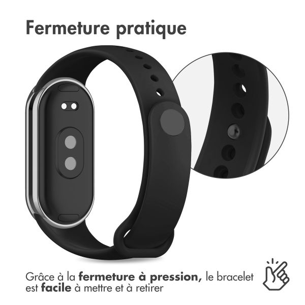 iMoshion Bracelet en silicone Xiaomi Smart Band 8 - Noir