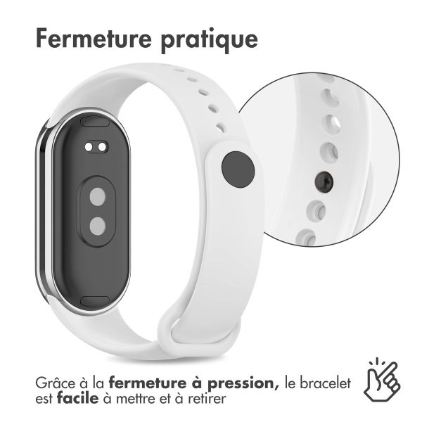 imoshion Bracelet en silicone Xiaomi Smart Band 8 / 9 - Blanc