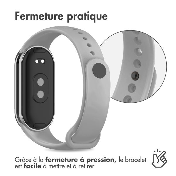 imoshion Bracelet en silicone Xiaomi Smart Band 8 / 9 - Gris