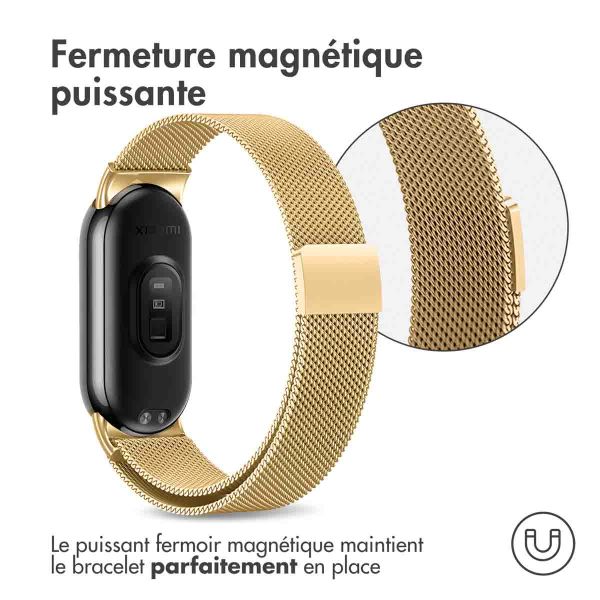 iMoshion Bracelet magnétique milanais Xiaomi Smart Band 8 - Dorée