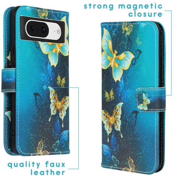 imoshion Coque silicone design Google Pixel 8 - Blue Butterfly