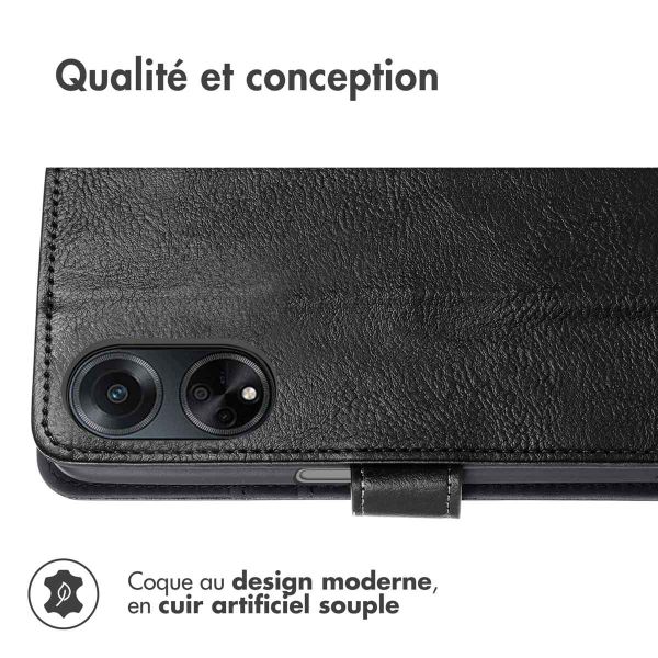 imoshion Étui de téléphone portefeuille Luxe Oppo A98 - Noir