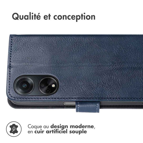 iMoshion Étui de téléphone portefeuille Luxe Oppo A98 - Bleu foncé