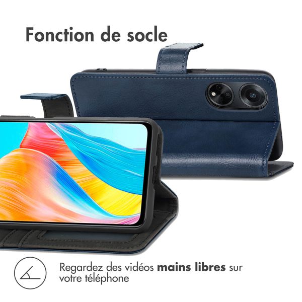 iMoshion Étui de téléphone portefeuille Luxe Oppo A98 - Bleu foncé