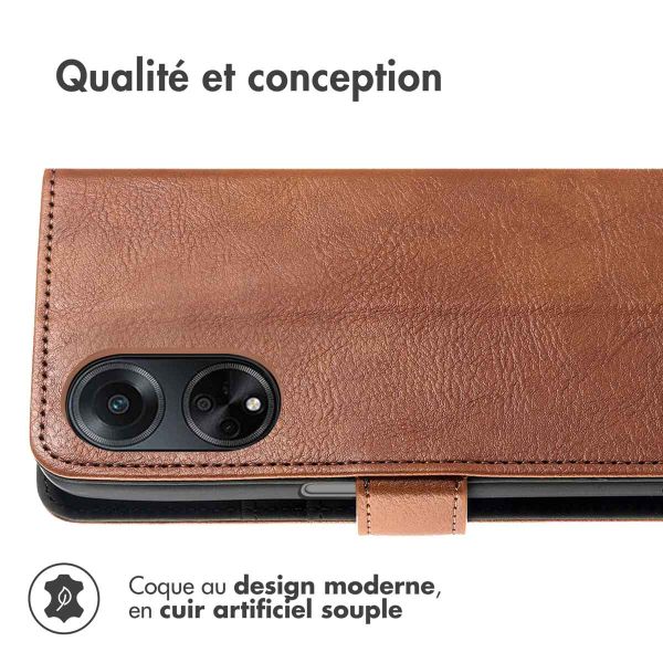 imoshion Étui de téléphone portefeuille Luxe Oppo A98 - Brun