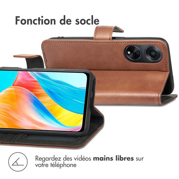 iMoshion Étui de téléphone portefeuille Luxe Oppo A98 - Brun