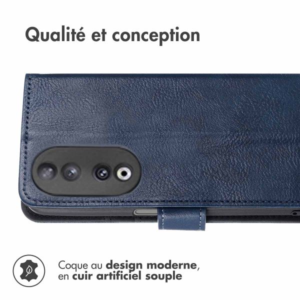 iMoshion Étui de téléphone portefeuille Luxe Honor 90 Pro - Bleu foncé