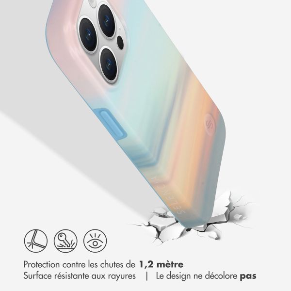 Selencia Aurora Coque Fashion iPhone 15 Pro - Coque durable - 100% recyclée - Sky Sunset Multicolor