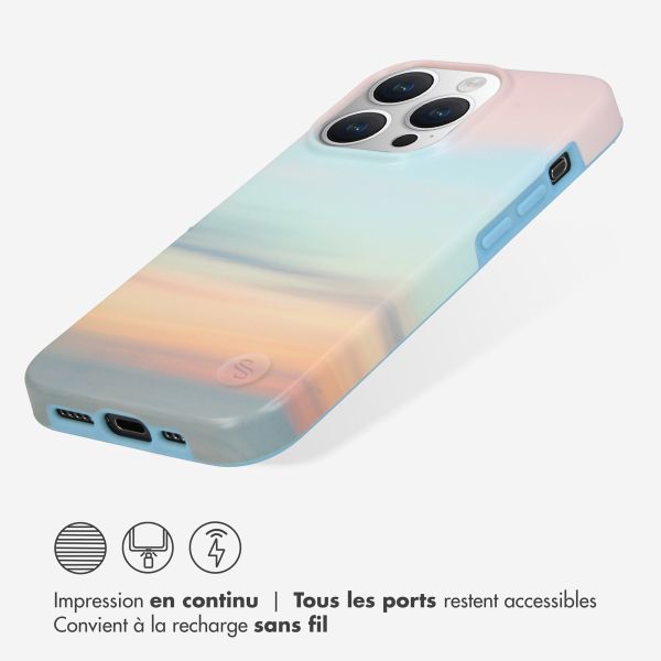 Selencia Aurora Coque Fashion iPhone 15 Pro - Coque durable - 100% recyclée - Sky Sunset Multicolor