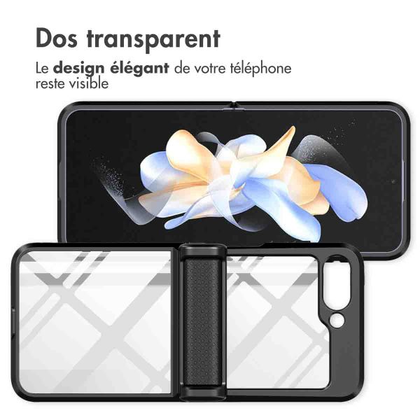 iMoshion Coque arrière Rugged Clear Samsung Galaxy Z Flip 5 - Noir