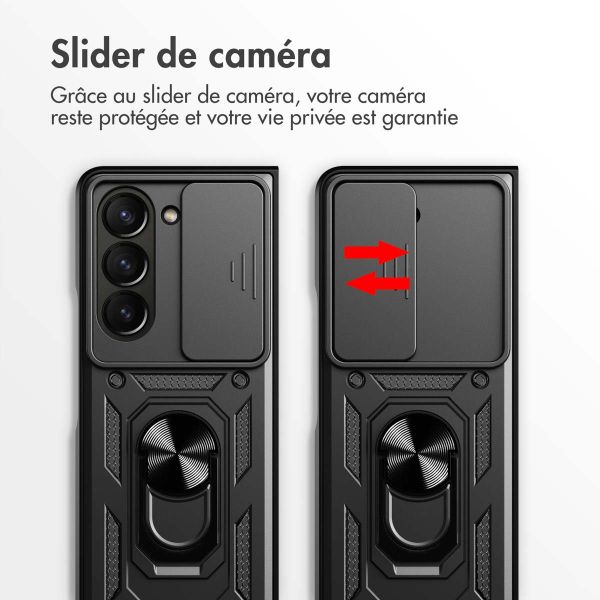 iMoshion Coque Arrière Rugged avec anneau Samsung Galaxy Z Fold 5 - Noir