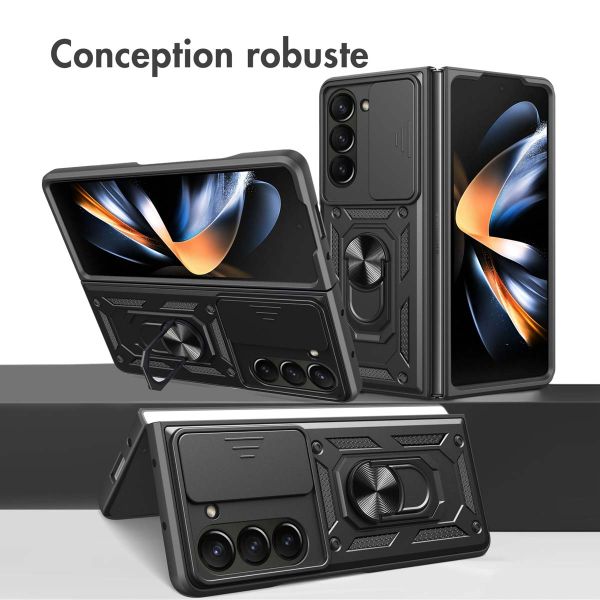 iMoshion Coque Arrière Rugged avec anneau Samsung Galaxy Z Fold 5 - Noir