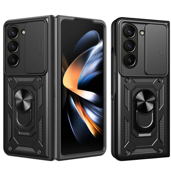 imoshion Coque Arrière Rugged avec anneau Samsung Galaxy Z Fold 5 - Noir