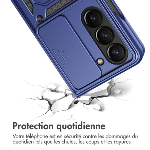 iMoshion Coque Arrière Rugged avec anneau Samsung Galaxy Z Fold 5 - Bleu foncé