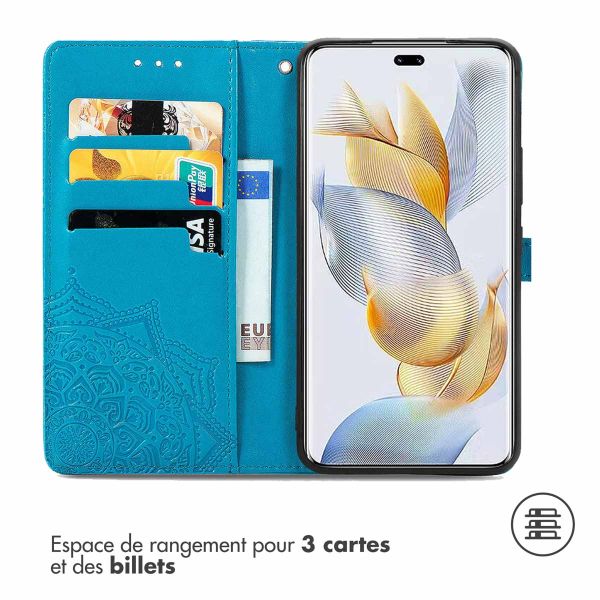 iMoshion Etui de téléphone portefeuille Mandala Honor 90 Pro - Turquoise