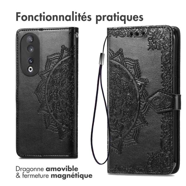 iMoshion Etui de téléphone portefeuille Mandala Honor 90 Pro - Noir