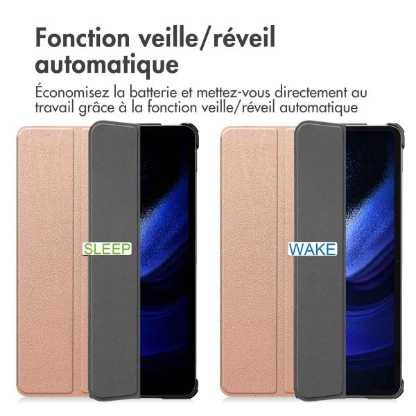 iMoshion Coque tablette Trifold Xiaomi Pad 6 / 6 Pro - Rose Dorée