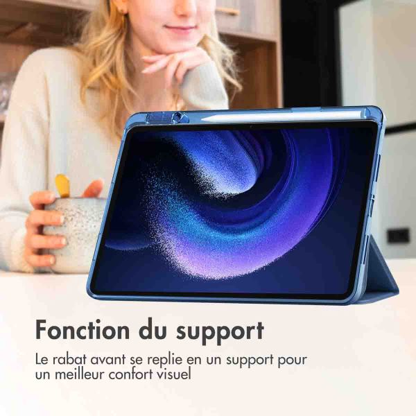 imoshion Coque tablette rigide Trifold Xiaomi Pad 6 / 6 Pro - Bleu