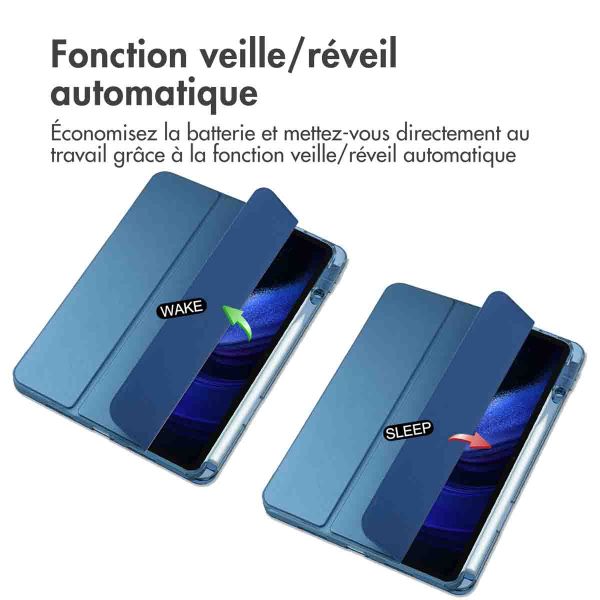 imoshion Coque tablette rigide Trifold Xiaomi Pad 6 / 6 Pro - Bleu