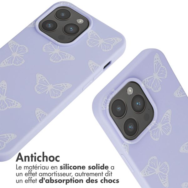 iMoshion Coque design en silicone avec cordon iPhone 15 Pro Max - Butterfly