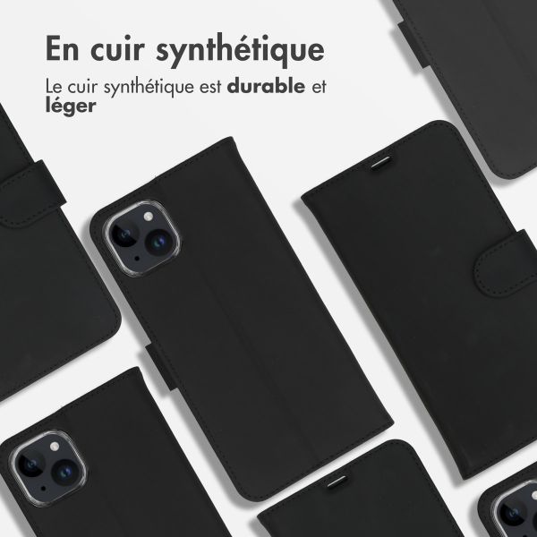 Accezz Étui de téléphone portefeuille Wallet iPhone 15 Plus - Noir