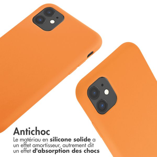 iMoshion ﻿Coque en silicone avec cordon iPhone 11 - Orange