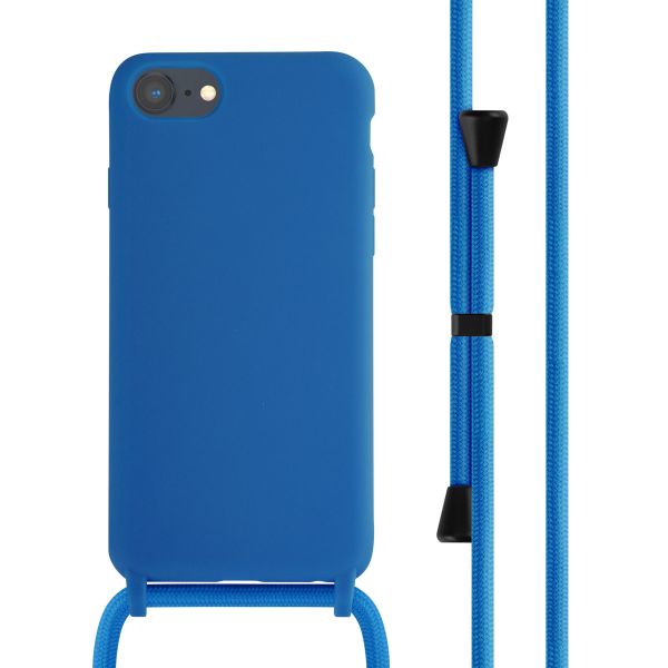 imoshion ﻿Coque en silicone avec cordon iPhone SE (2022 / 2020) / 8 / 7 - Bleu