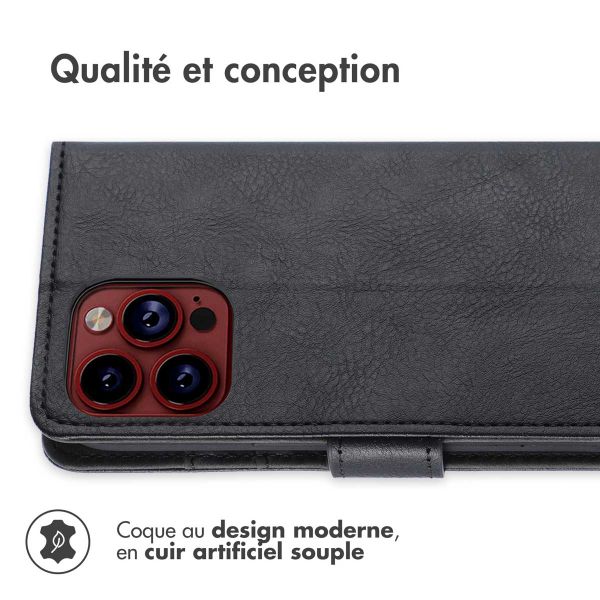 iMoshion Étui de téléphone portefeuille Luxe iPhone 15 Pro Max - Noir