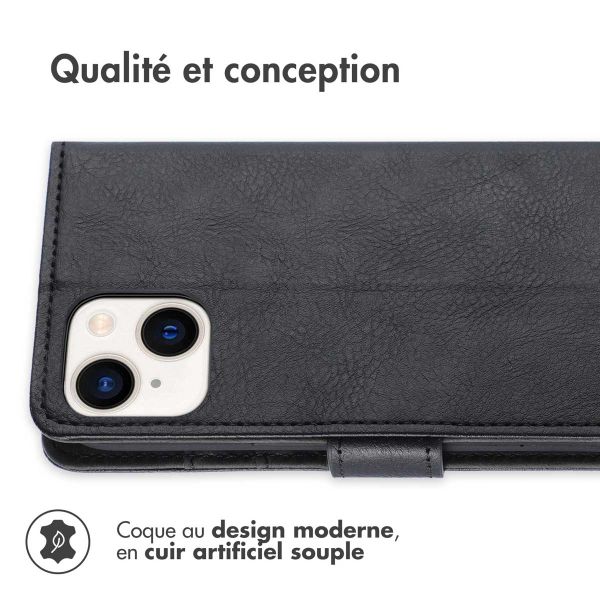 iMoshion Étui de téléphone portefeuille Luxe iPhone 15 - Noir