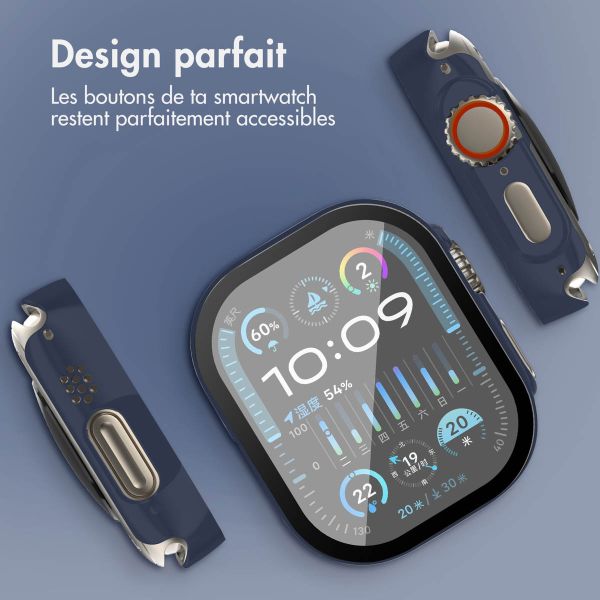 imoshion Coque rigide à couverture complète Apple Watch Ultra / Ultra 2 - 49 mm - Bleu foncé