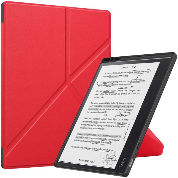 imoshion Étui de liseuse portefeuille Pliable Kobo Elipsa 2E - Rouge