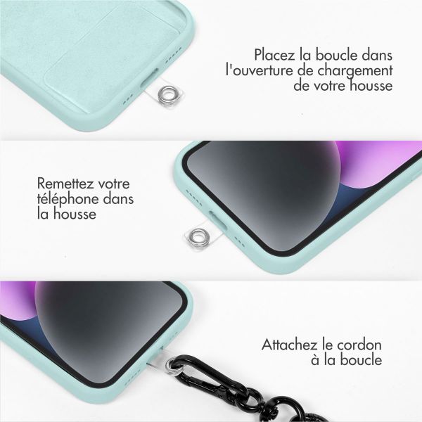 imoshion ﻿Cordon de téléphone universel taille unique - 10 mm d'épaisseur - Turquoise