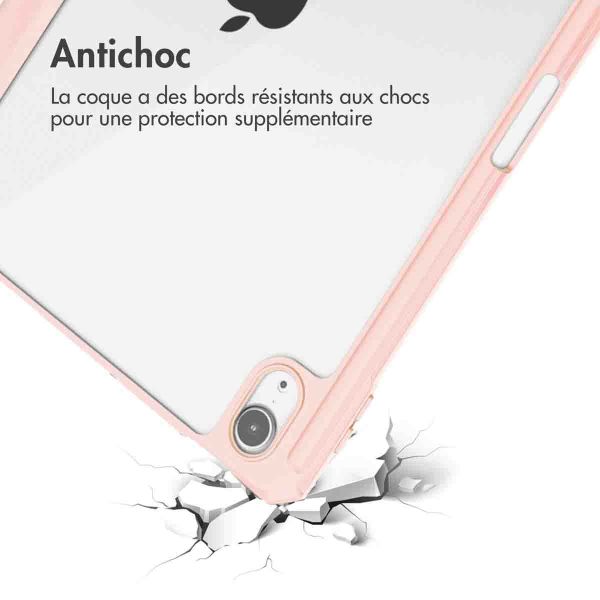 imoshion Coque tablette rigide Trifold iPad Air 11 pouces (2024) M2 / Air 5 (2022) / Air 4 (2020) - Rose