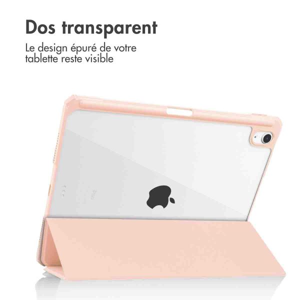 iMoshion Coque tablette rigide Trifold iPad Air 11 pouces (2024) M2 / Air 5 (2022) / Air 4 (2020) - Rose