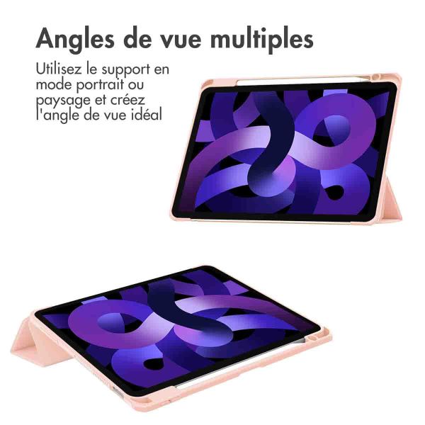 imoshion Coque tablette rigide Trifold iPad Air 11 pouces (2024) M2 / Air 5 (2022) / Air 4 (2020) - Rose