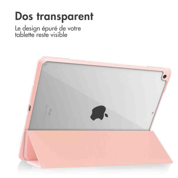 iMoshion Coque tablette rigide Trifold iPad 9 (2021) 10.2 pouces / iPad 8 (2020) 10.2 pouces / iPad 7 (2019) 10.2 pouces - Rose