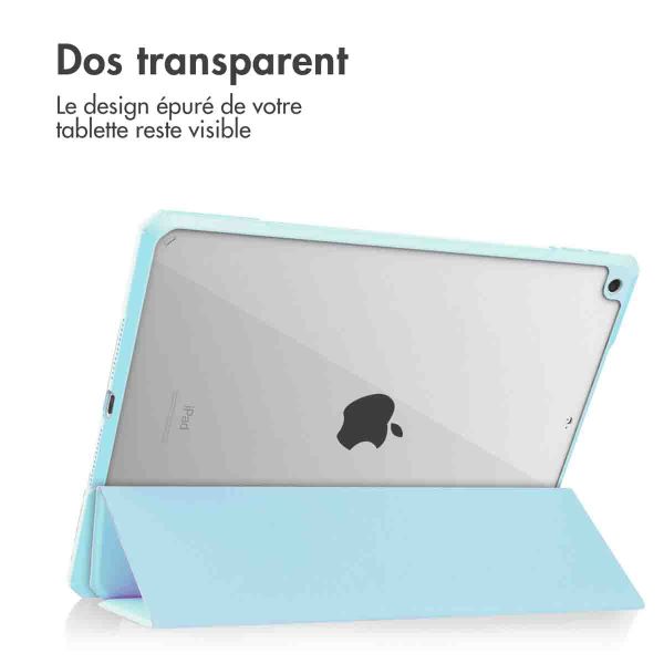 imoshion Coque tablette rigide Trifold iPad 9 (2021) 10.2 pouces / iPad 8 (2020) 10.2 pouces / iPad 7 (2019) 10.2 pouces - Bleu clair