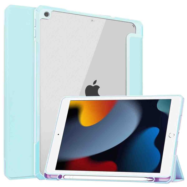 imoshion Coque tablette rigide Trifold iPad 9 (2021) 10.2 pouces / iPad 8 (2020) 10.2 pouces / iPad 7 (2019) 10.2 pouces - Bleu clair