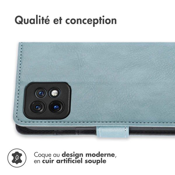 imoshion Étui de téléphone portefeuille Luxe Motorola Edge 40 Pro - Bleu clair