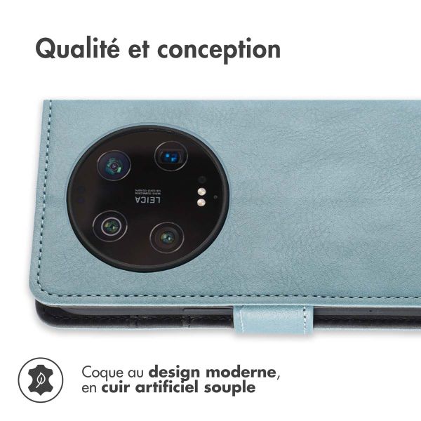 imoshion Étui de téléphone portefeuille Luxe Xiaomi 13 Ultra - Bleu clair