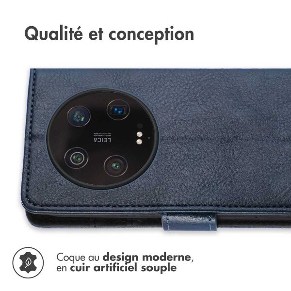 imoshion Étui de téléphone portefeuille Luxe Xiaomi 13 Ultra - Bleu foncé