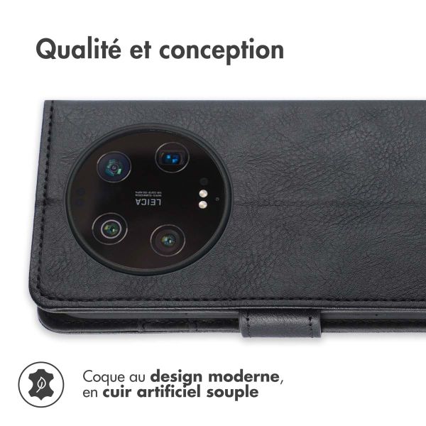 imoshion Étui de téléphone portefeuille Luxe Xiaomi 13 Ultra - Noir