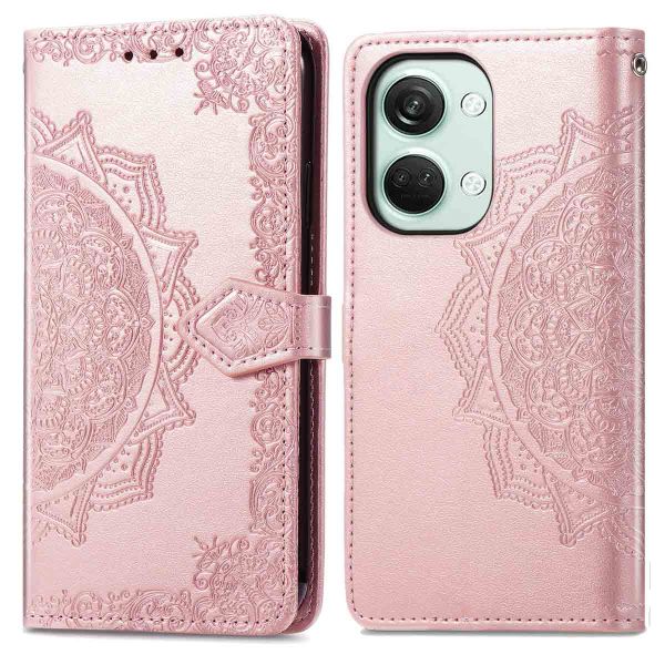 iMoshion Etui de téléphone portefeuille Mandala OnePlus Nord 3 - Rose Dorée