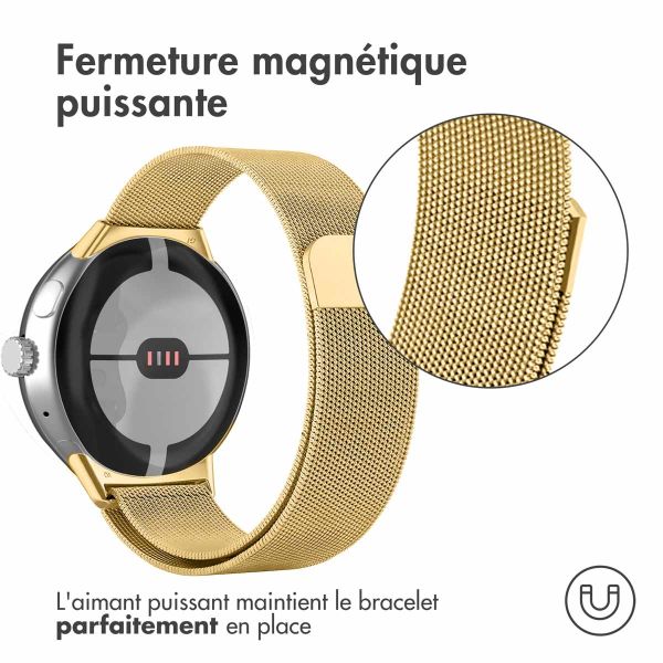 imoshion Bracelet magnétique milanais Google Pixel Watch / Watch 2 / Watch 3 (41 mm) - Dorée