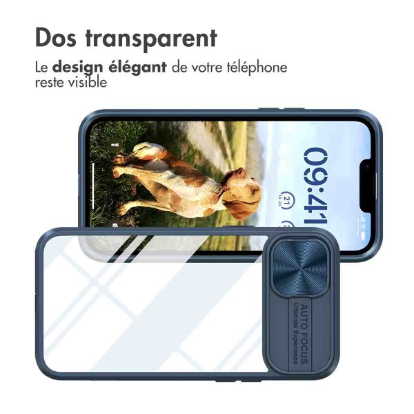 imoshion Coque arrière Camslider iPhone 14 - Bleu foncé