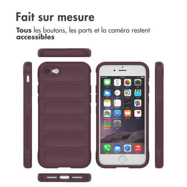 imoshion Coque arrière EasyGrip iPhone SE (2022 / 2020) / 8 / 7 - Aubergine