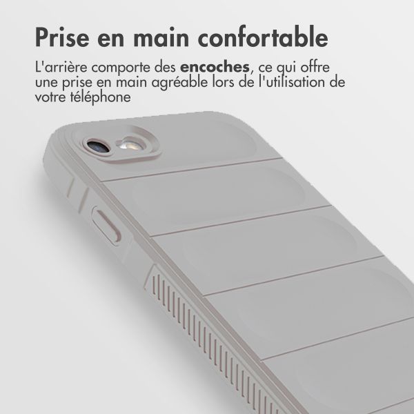 imoshion Coque arrière EasyGrip iPhone SE (2022 / 2020) / 8 / 7 - Gris